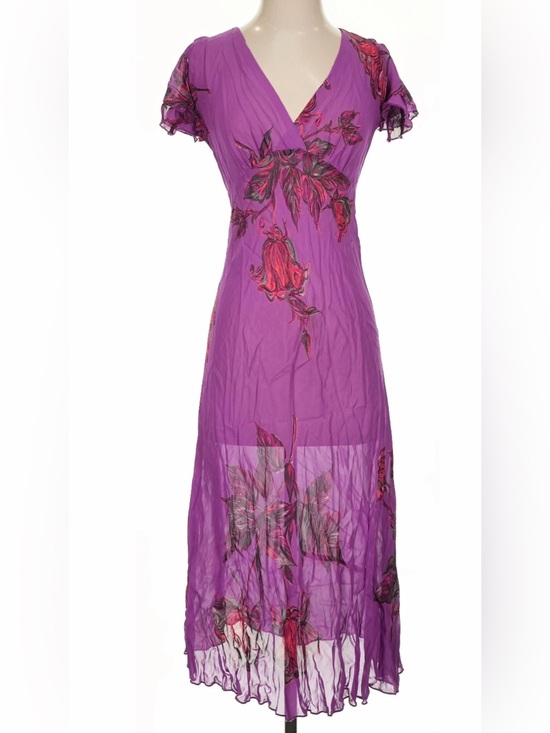 Betsey Johnson Dresses & Skirts - Vintage 90s Y2K Betsey Johnson sheer purple floral maxi dress